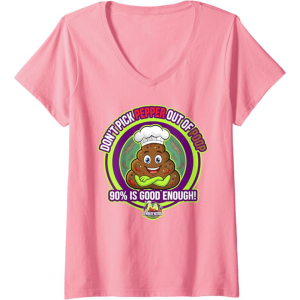 Pepper out of Poop on V-neck shirt